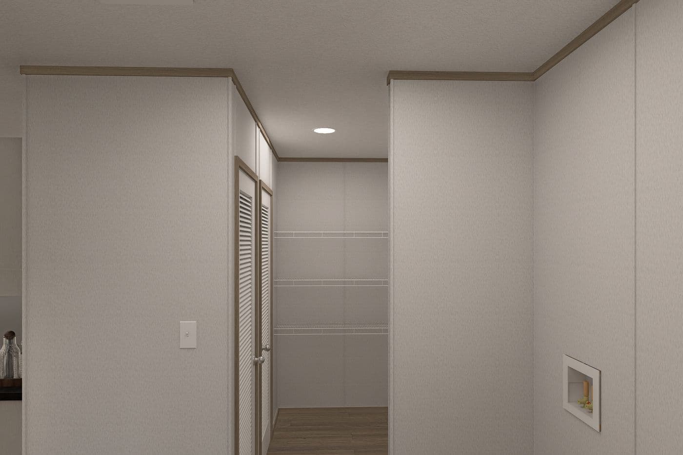 The THE EAGLE 48 Utility Room. This Manufactured Mobile Home features 3 bedrooms and 2 baths.