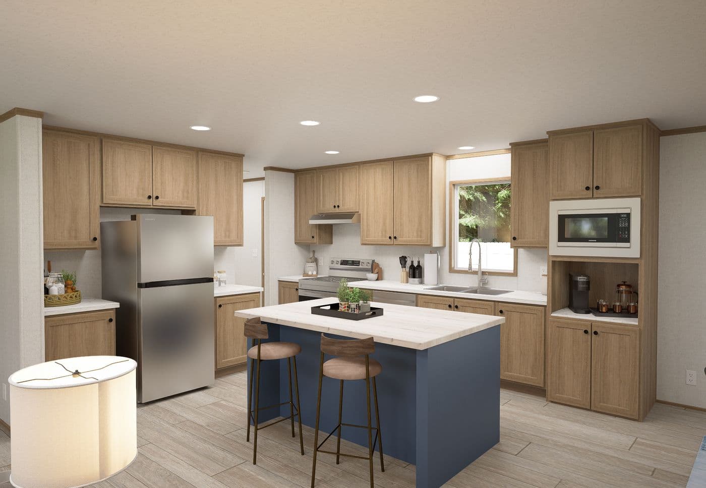 The THE MOUNTAINEER 68 Kitchen. This Manufactured Mobile Home features 4 bedrooms and 2 baths.