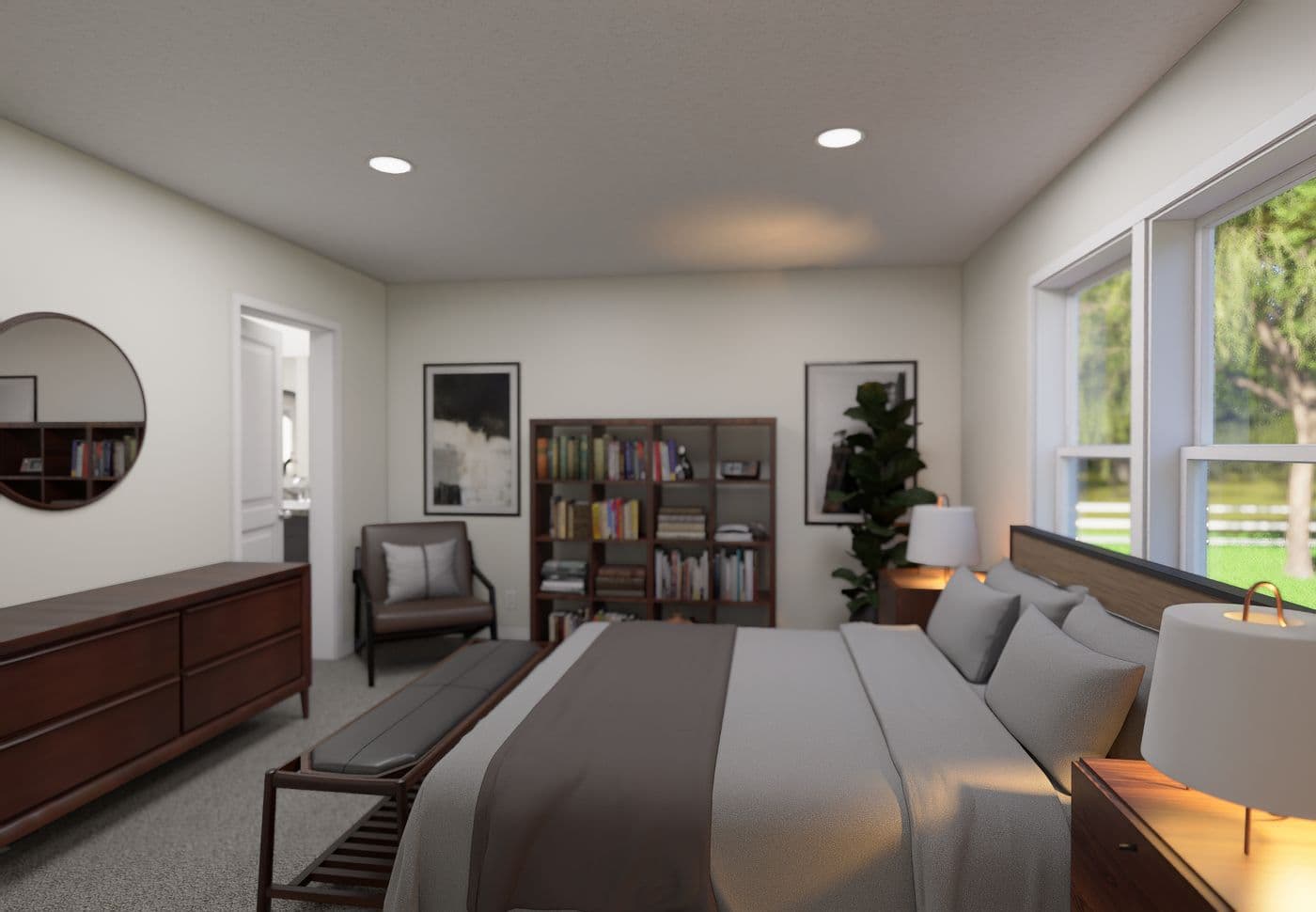 The 5021 IMAGINE Primary Bedroom. This Manufactured Mobile Home features 3 bedrooms and 2 baths.