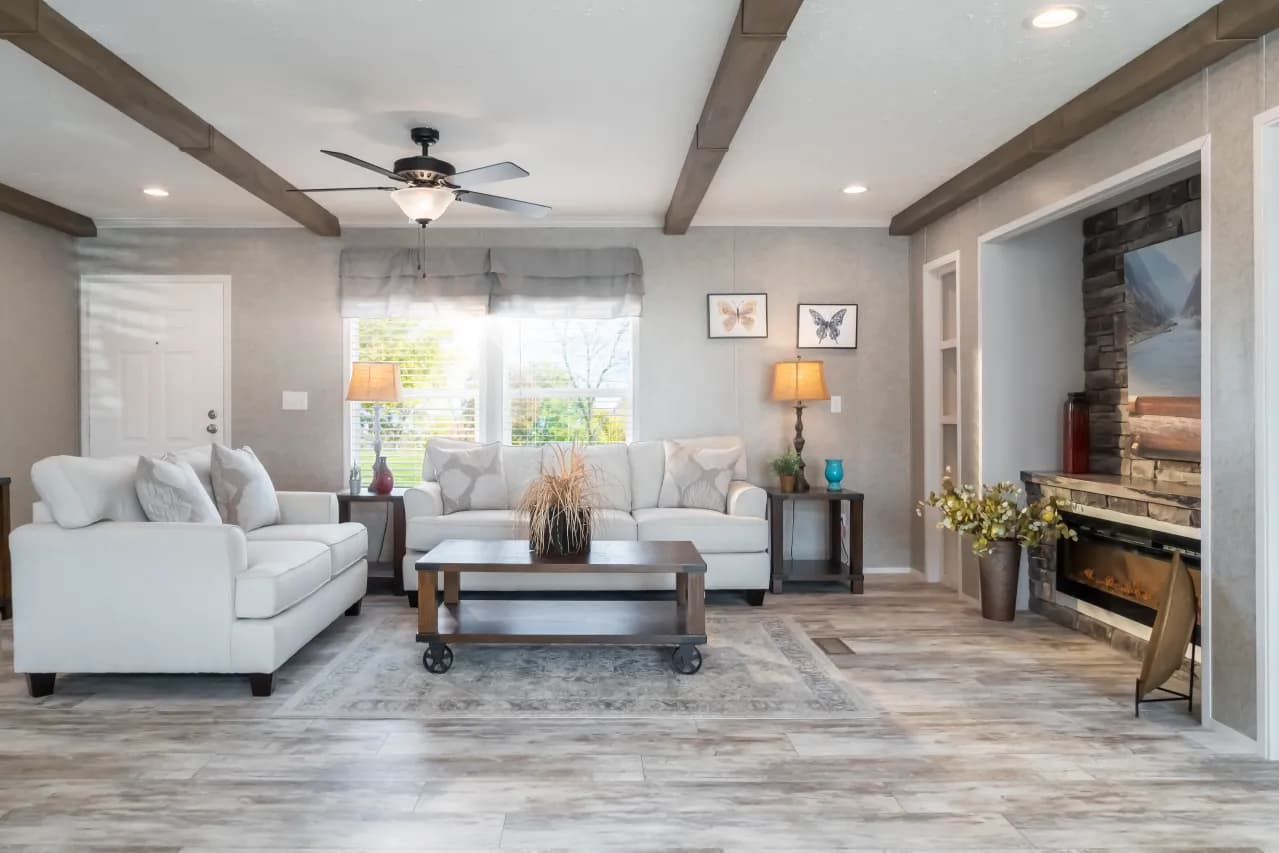 The NUMBER ONE Exterior. This Manufactured Mobile Home features 3 bedrooms and 2 baths.