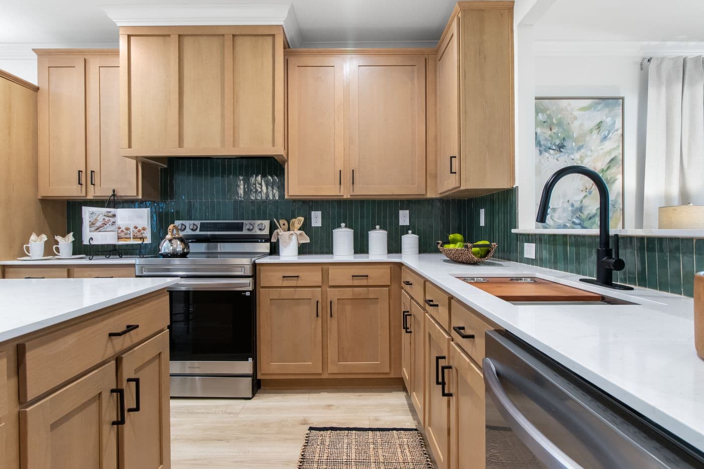 The THE VALENTINO Kitchen. This Manufactured Mobile Home features 4 bedrooms and 2.5 baths.
