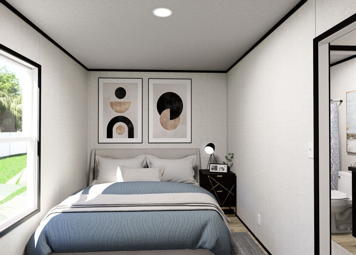 The LUMEN Guest Bedroom. This Manufactured Mobile Home features 3 bedrooms and 2 baths.