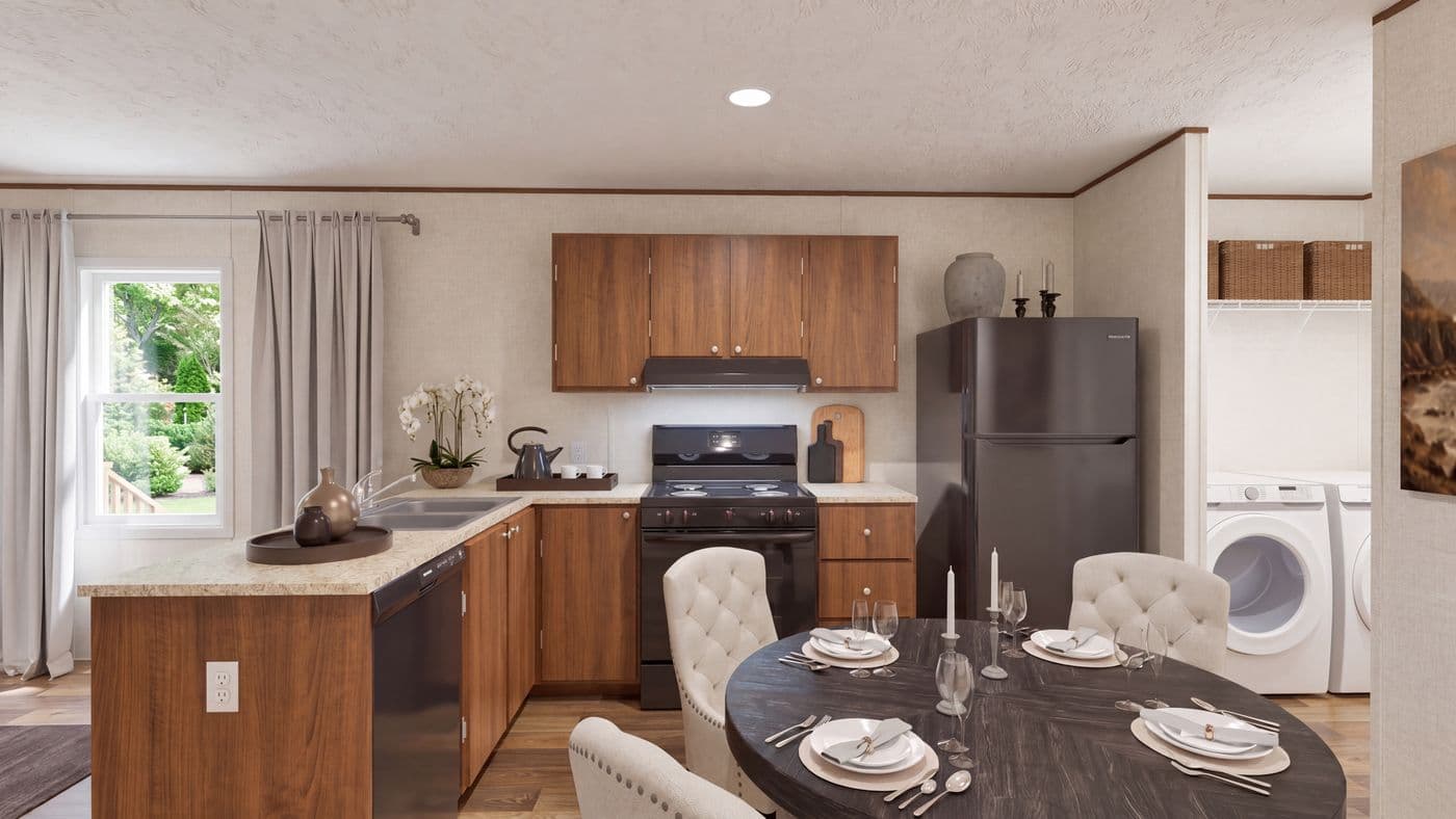The CYPRESS Kitchen. This Manufactured Mobile Home features 4 bedrooms and 2 baths.