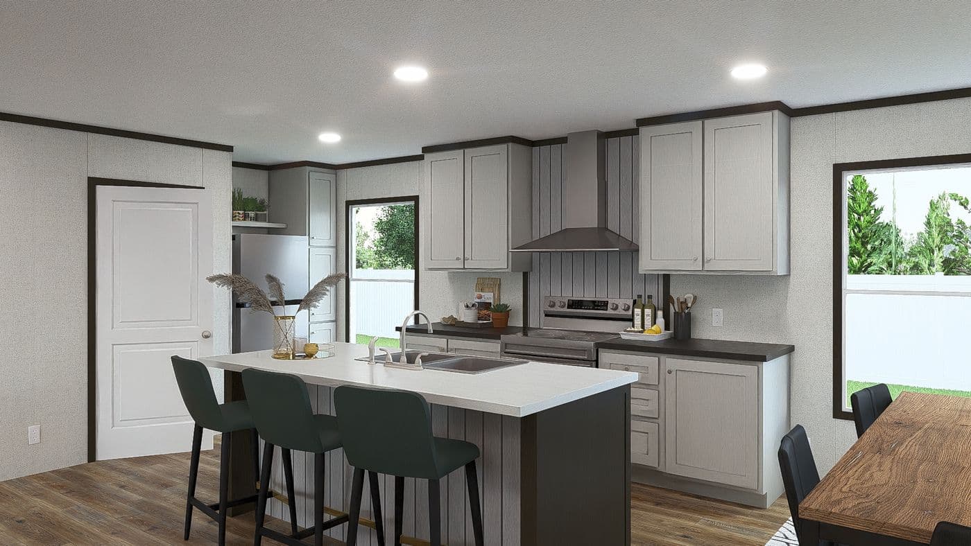 The EMPOWER Kitchen. This Manufactured Mobile Home features 4 bedrooms and 2 baths.