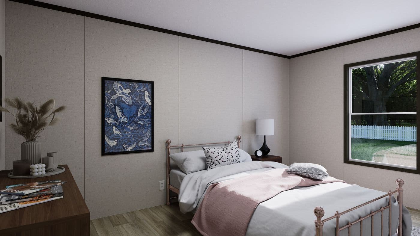 The VENTURE Bedroom. This Manufactured Mobile Home features 4 bedrooms and 2 baths.