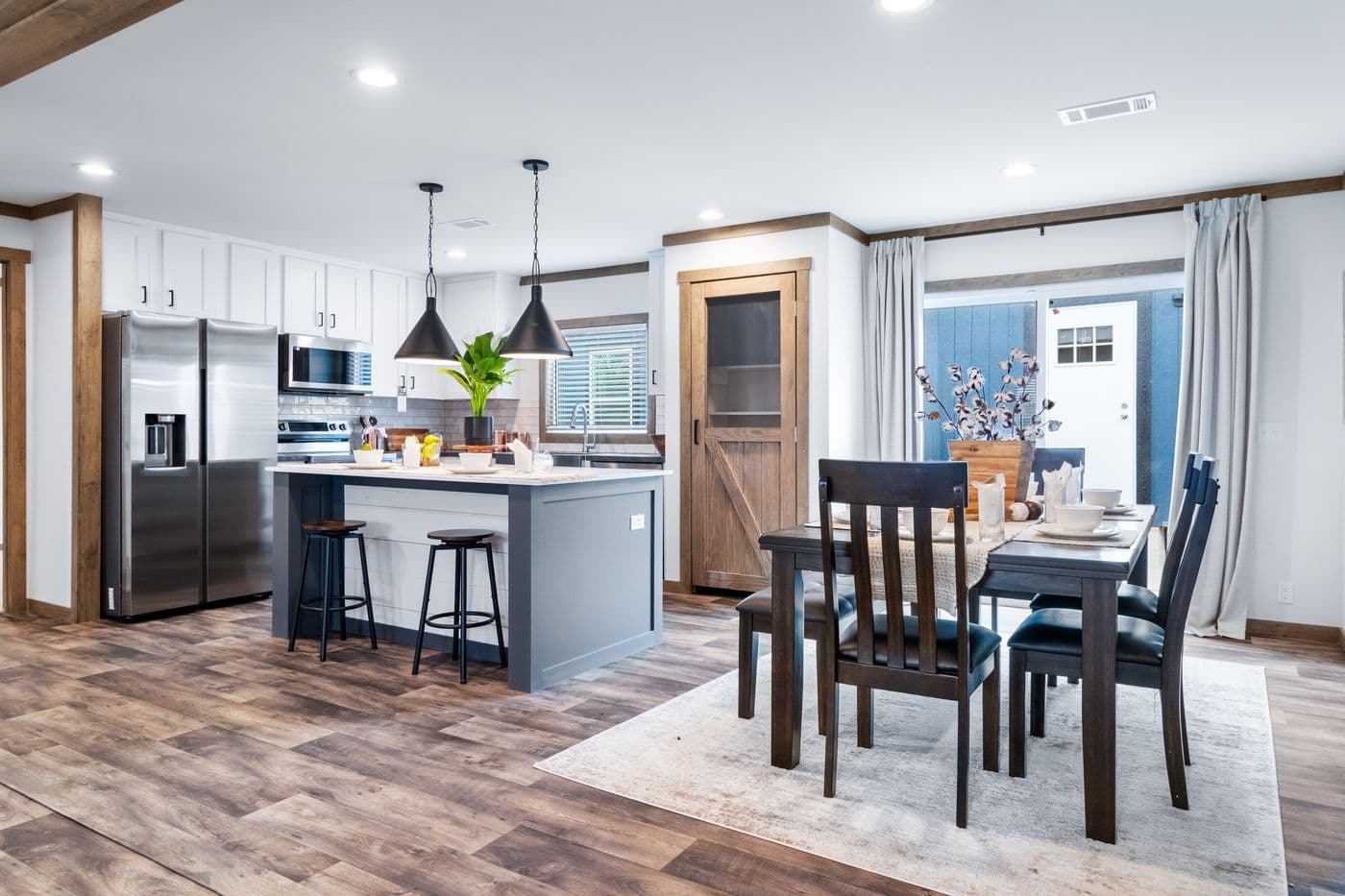 The SAWYER ELITE Kitchen. This Manufactured Mobile Home features 3 bedrooms and 2 baths.