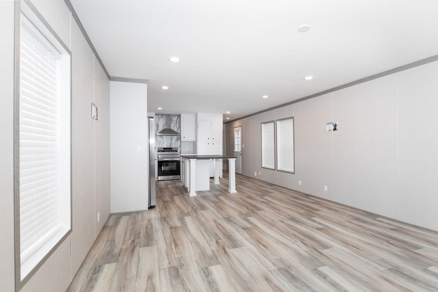 The THE PANTRY HOUSE Living Room. This Manufactured Mobile Home features 3 bedrooms and 2 baths.