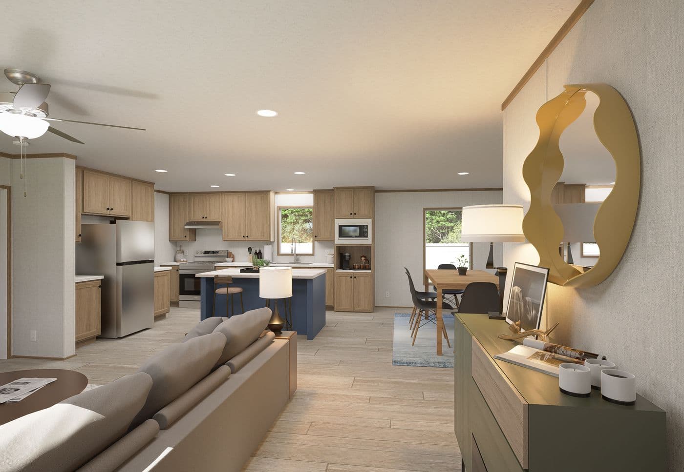 The THE MOUNTAINEER 68 Foyer. This Manufactured Mobile Home features 4 bedrooms and 2 baths.
