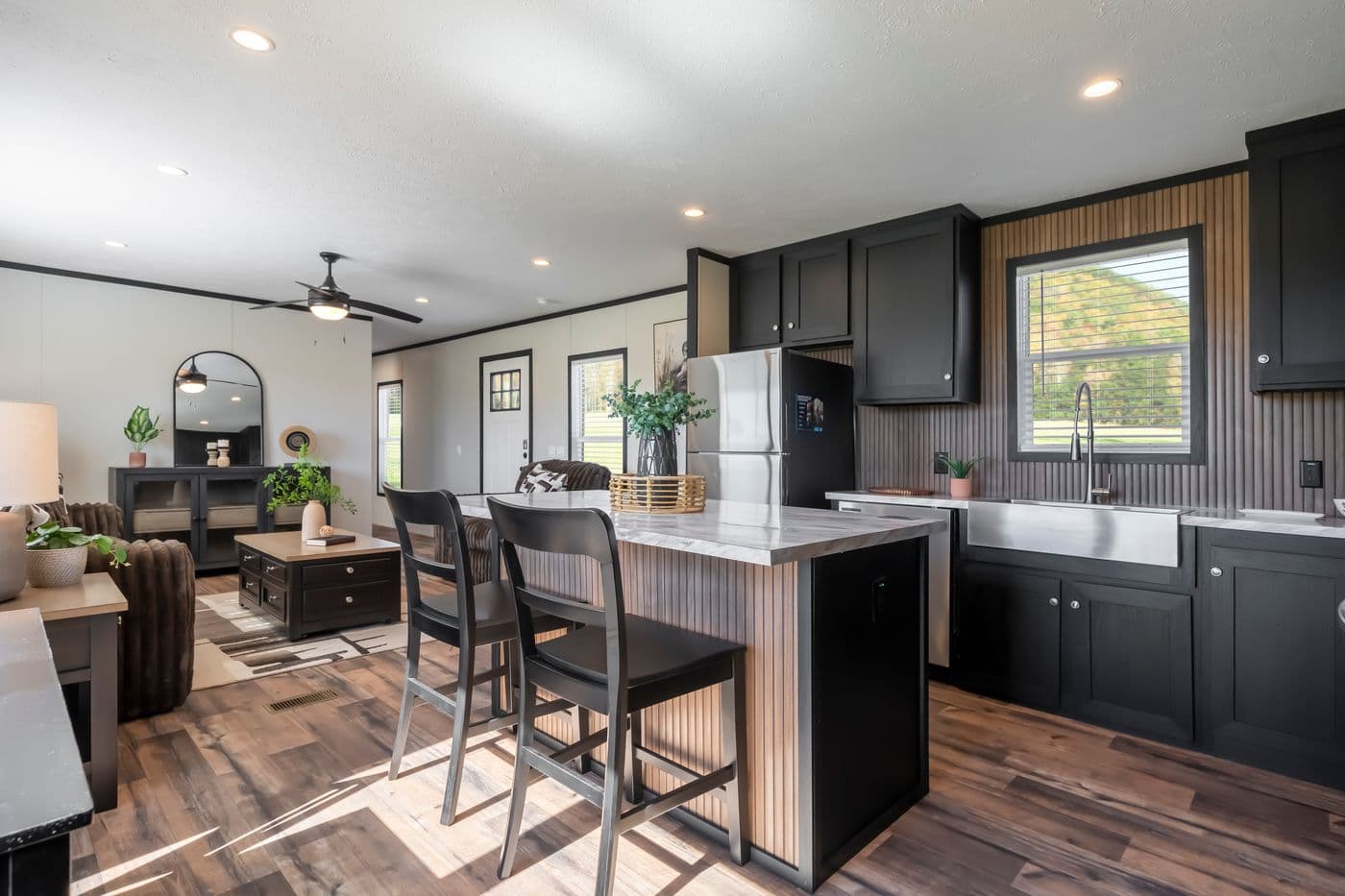 The RAVENWOOD Kitchen. This Manufactured Mobile Home features 3 bedrooms and 2 baths.