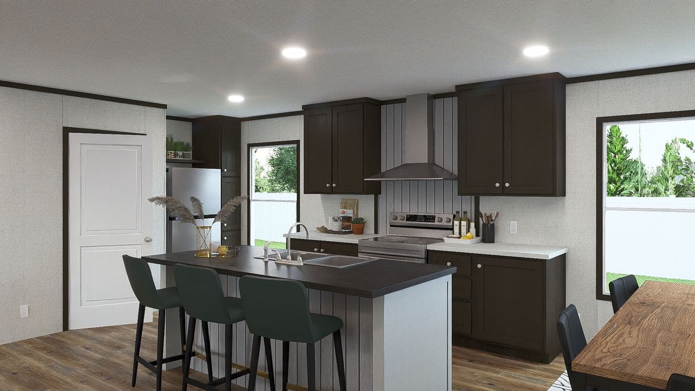 The EMPOWER Kitchen. This Manufactured Mobile Home features 4 bedrooms and 2 baths.