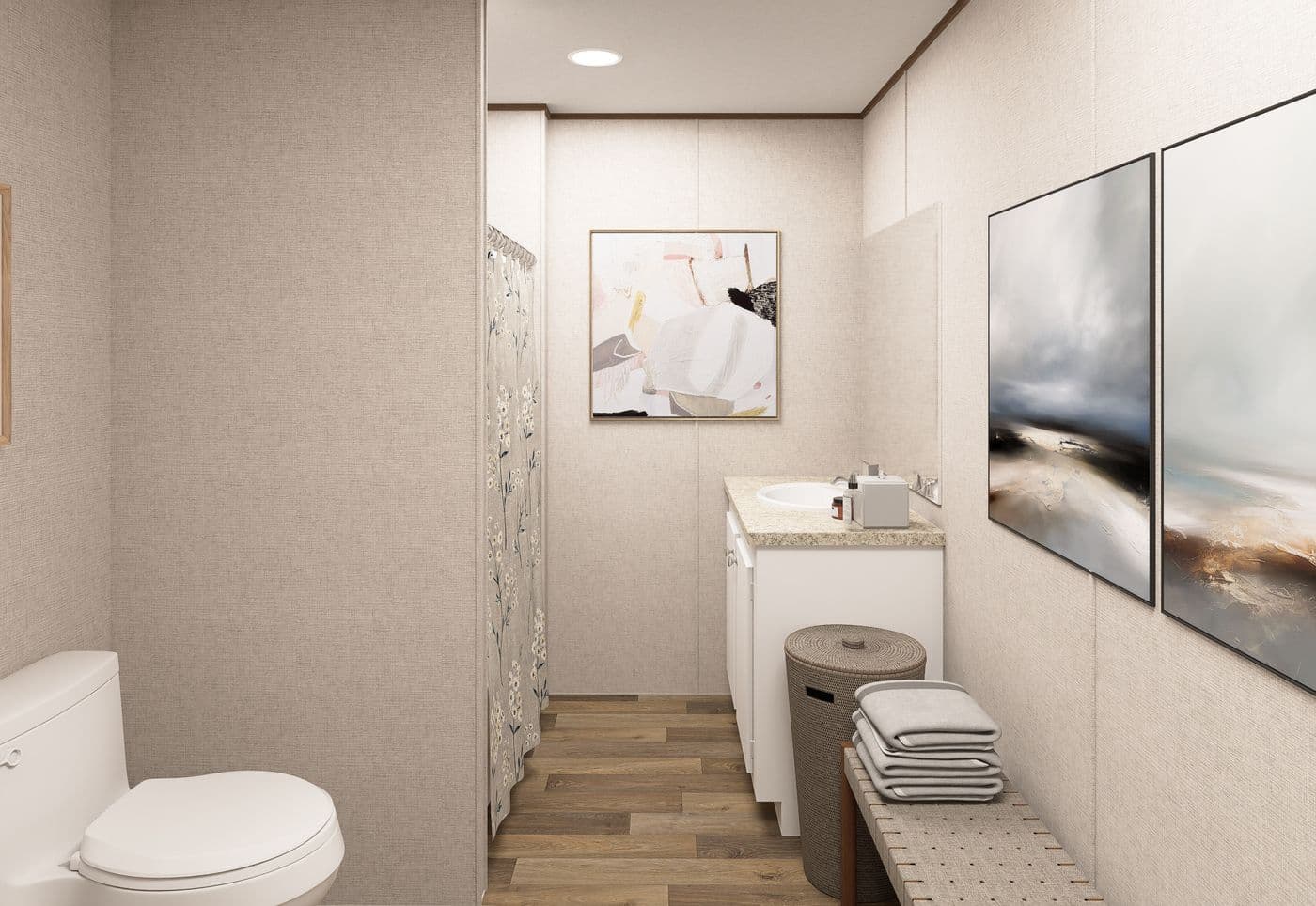 The MAPLE Primary Bathroom. This Manufactured Mobile Home features 3 bedrooms and 2 baths.
