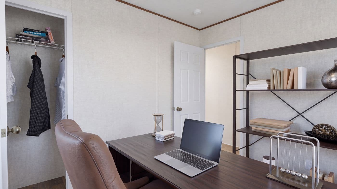 The CYPRESS Guest Bedroom. This Manufactured Mobile Home features 4 bedrooms and 2 baths.