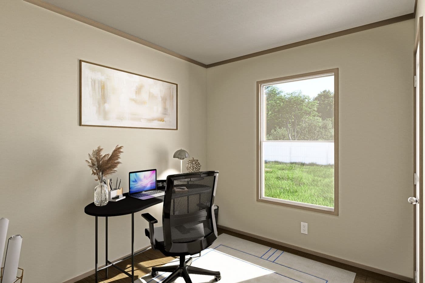 The CORTES Bedroom. This Manufactured Mobile Home features 2 bedrooms and 2 baths.