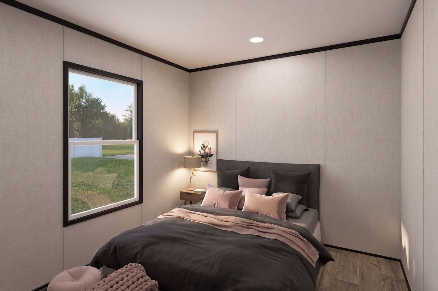 The THE MOUNTAINEER 48 Bedroom. This Manufactured Mobile Home features 3 bedrooms and 2 baths.