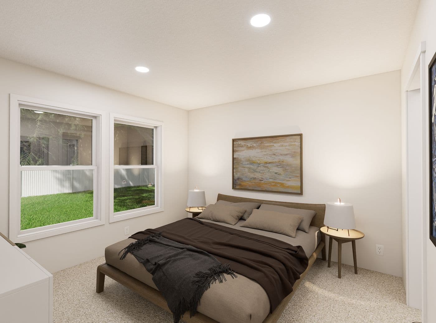 The 5029 IMAGINE Primary Bedroom. This Manufactured Mobile Home features 2 bedrooms and 2 baths.