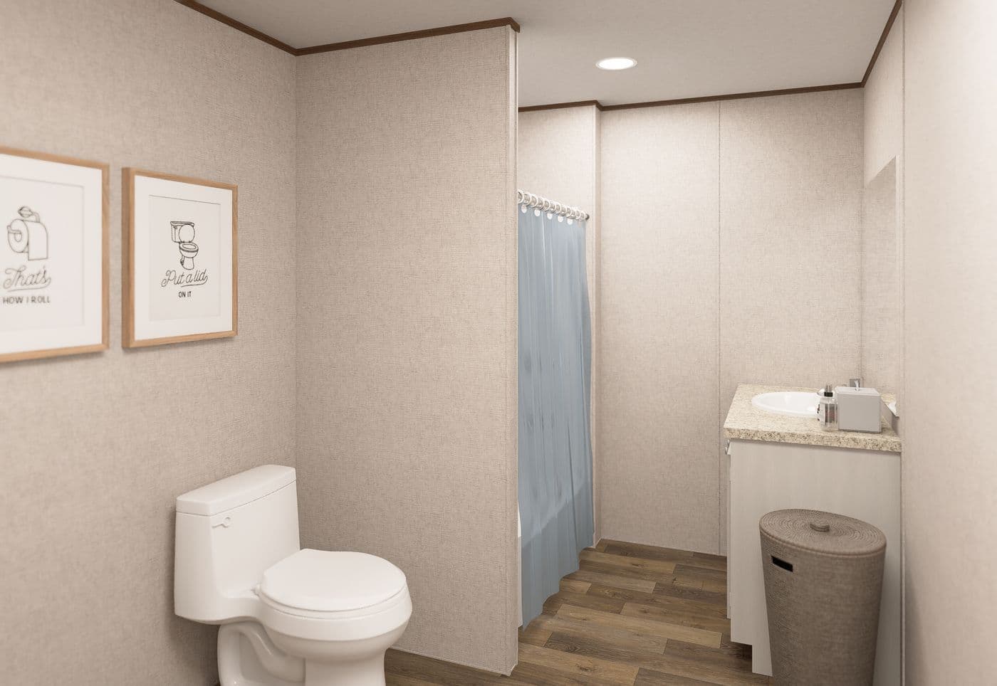 The CEDAR Primary Bathroom. This Manufactured Mobile Home features 3 bedrooms and 2 baths.