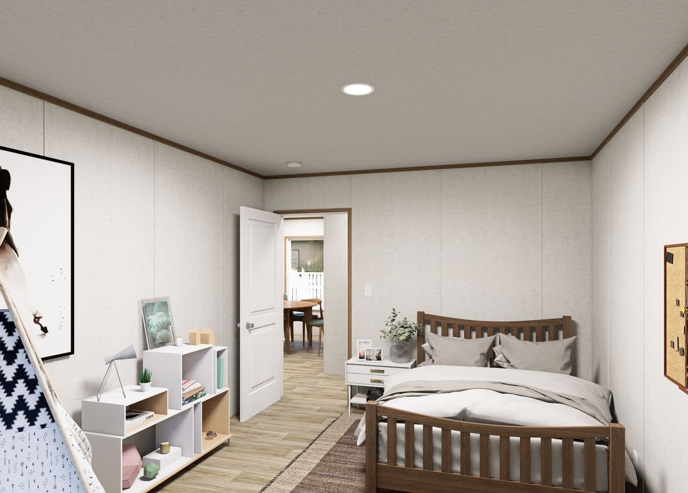 The HARBOR Guest Bedroom. This Manufactured Mobile Home features 3 bedrooms and 2 baths.