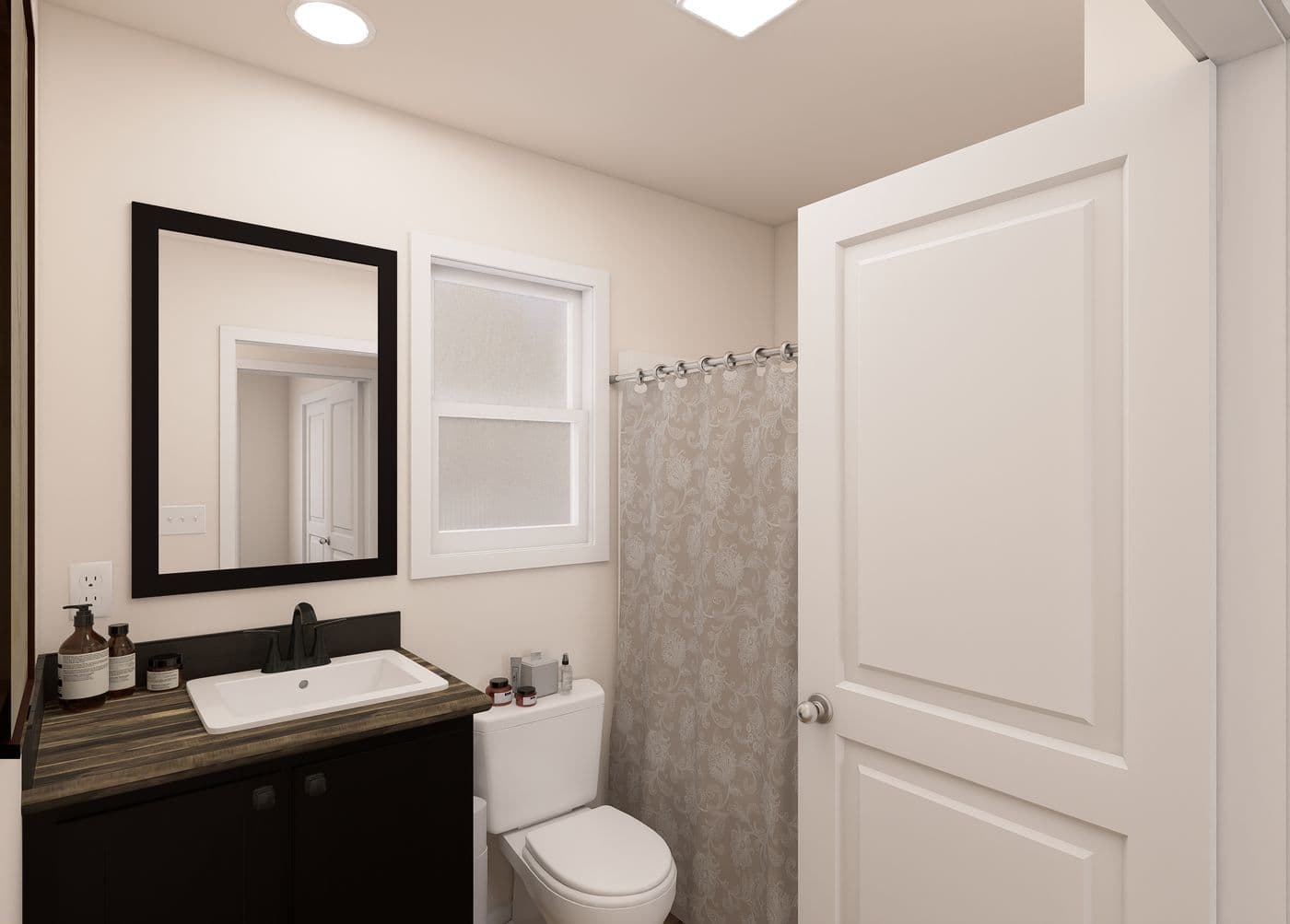 The DRM402P 2040' DREAM Guest Bathroom. This Manufactured Mobile Home features 2 bedrooms and 2 baths.