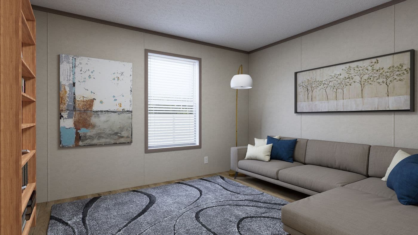 The 5628-CC52 COMPASS 56 Family Room. This Manufactured Mobile Home features 3 bedrooms and 2 baths.
