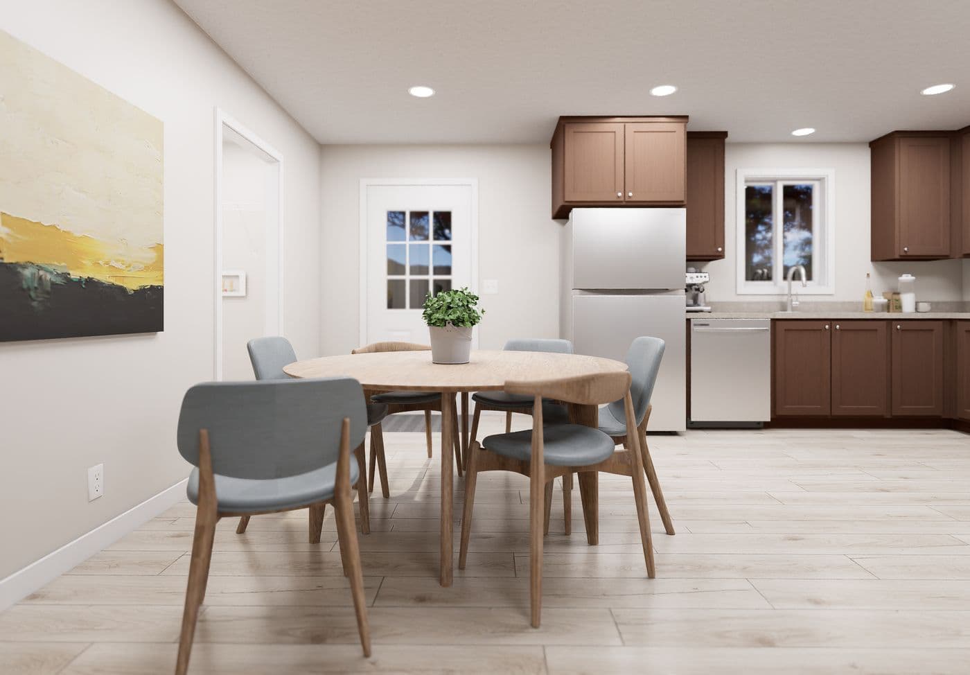 The 5015 IMAGINE Dining Area. This Manufactured Mobile Home features 3 bedrooms and 2 baths.