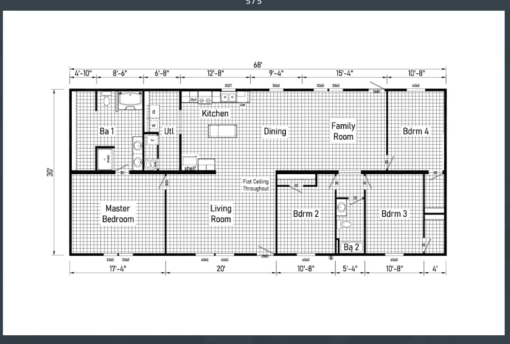 Floor plan for "Phoenix" 170PX32684A