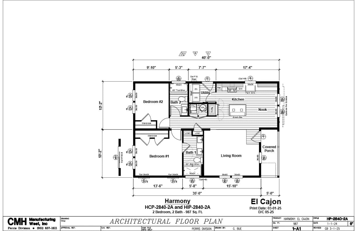 Floor plan for El Cajon