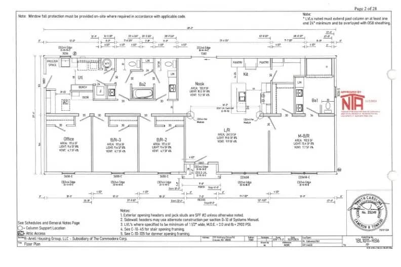 Floor plan for 4 Bedroom Modular in Chappels SC Lake Greenwood