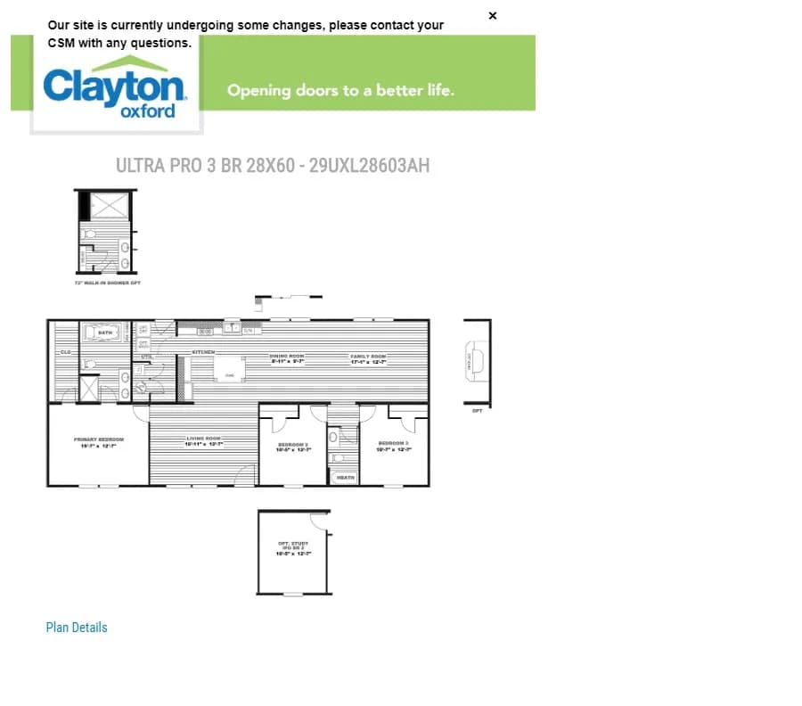 Floor plan for 36 Whisper Mountain - 3 Bed/2 Bath on 1.89 acres